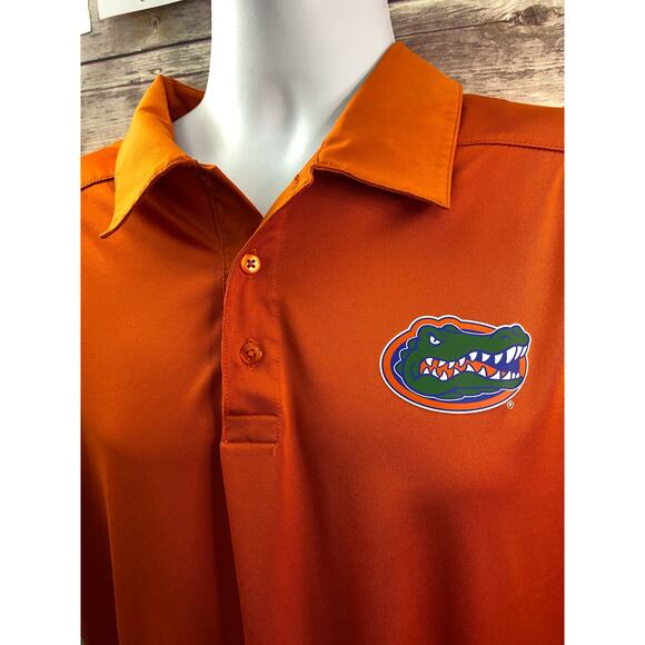 Nike Florida Gators Polo Shirt Mens XL Orange Back hit  Dri Fit Golf Performance - Picture 11 of 12